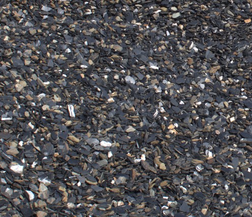Black Slate Chips 3" Minus — Roundtree Rock & Gardening, Sacramento CA