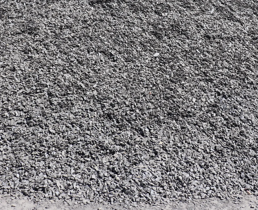 Black Slate Chips 1" Minus — Roundtree Rock & Gardening, Sacramento CA